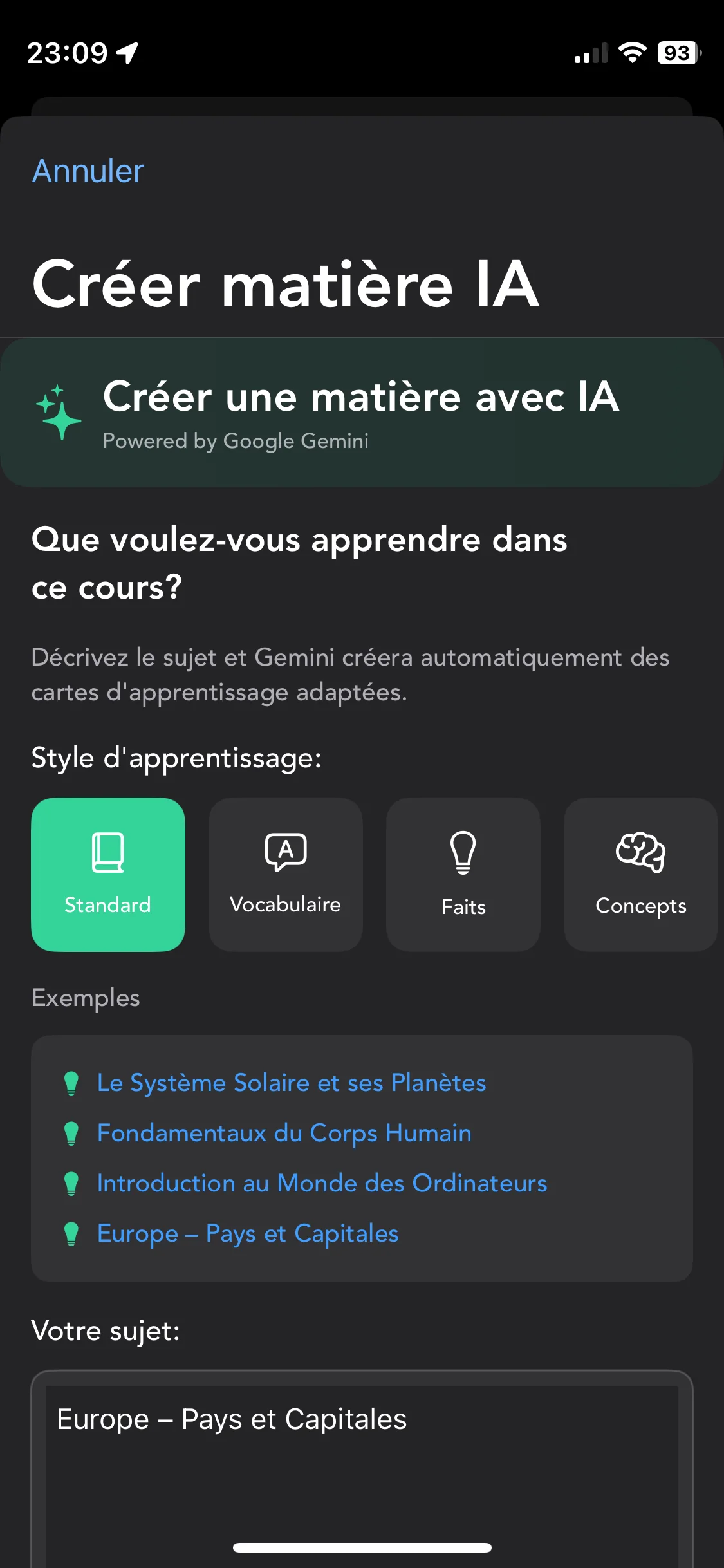 Création IA
