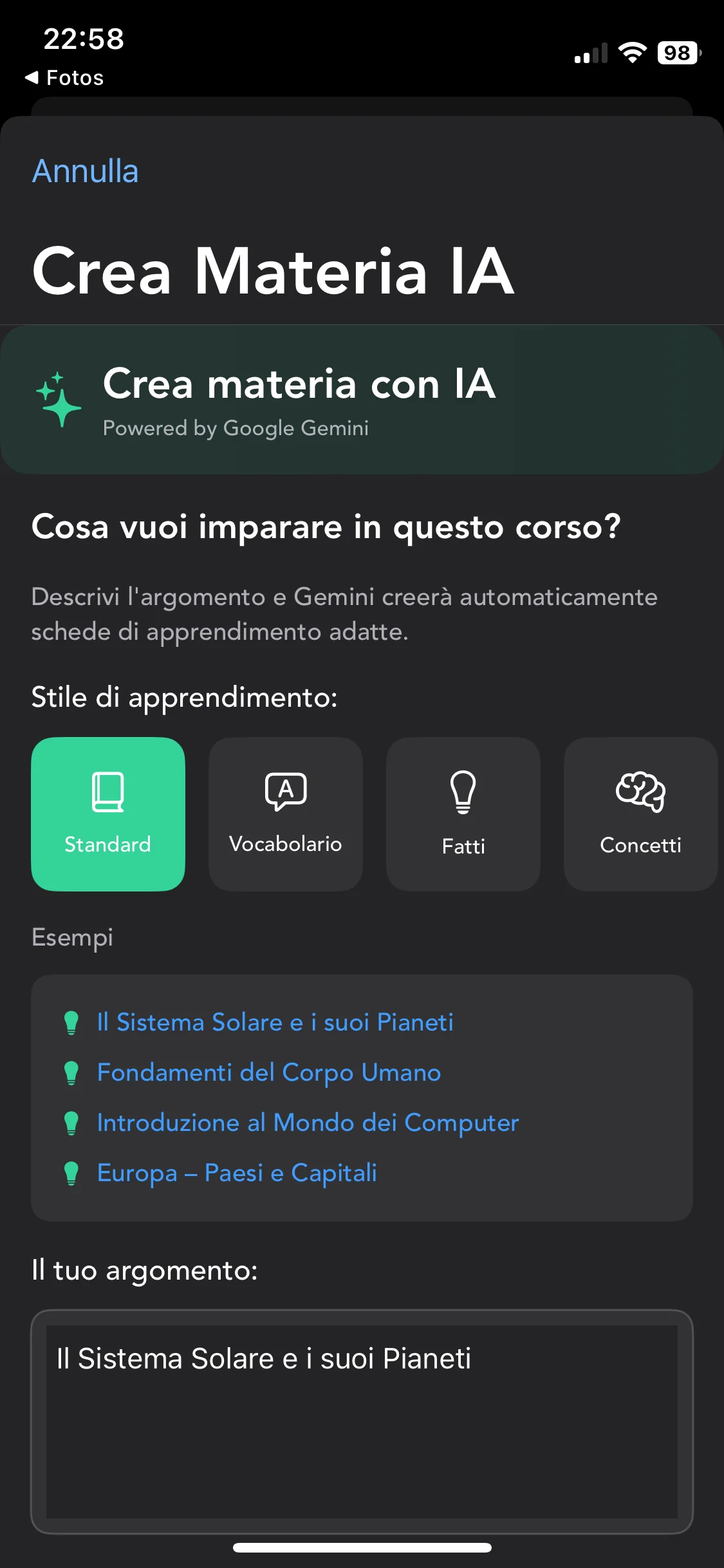 Creazione AI